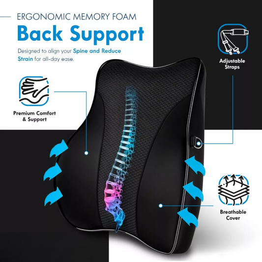 CabKit Lumbar Support Memory Foam Cushion