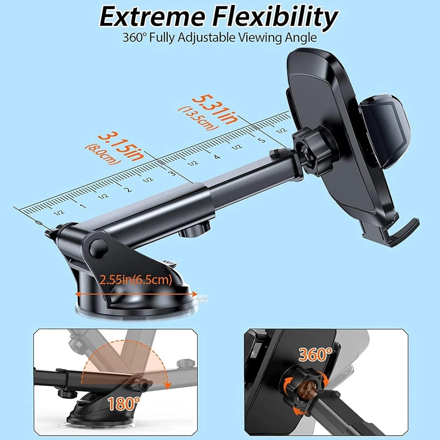 CabKit 3-in-1 Mobile Phone Holder