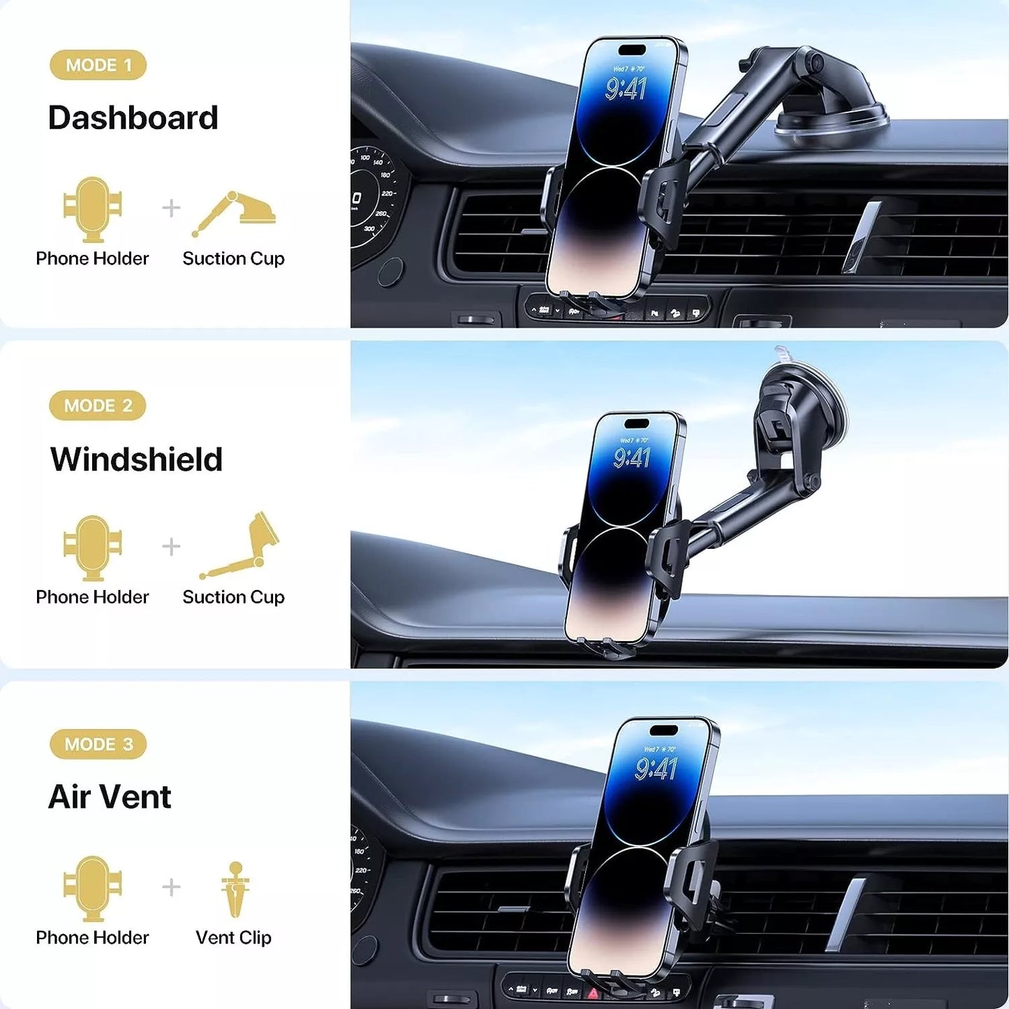 CabKit 3-in-1 Mobile Phone Holder
